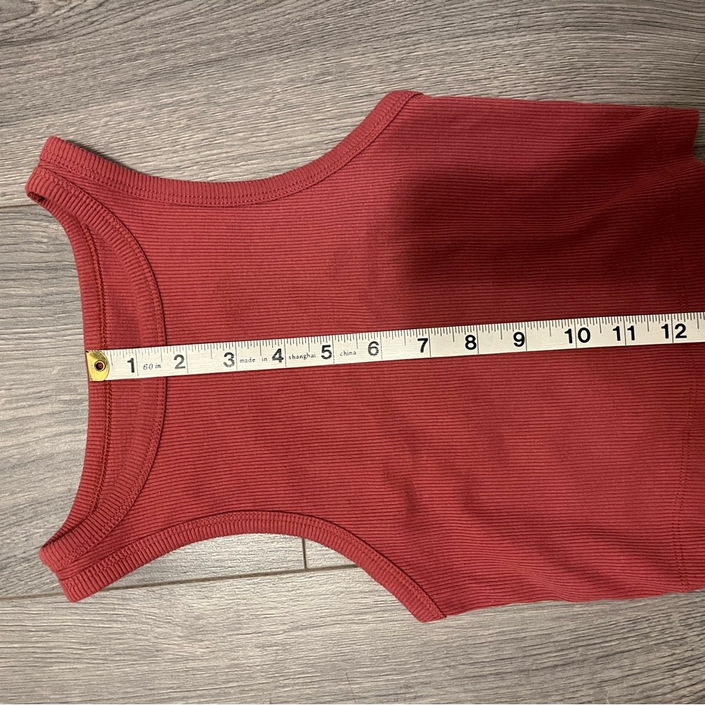 Wild Fable Ribbed Crop Top - Deep Red - Picture 5 of 5